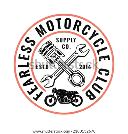 Motorcycle theme vector artwork for apparel prints, posters, stickers and other uses.