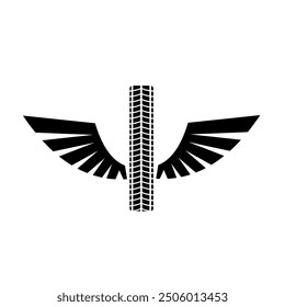 motorcycle tire and wing automotive logo