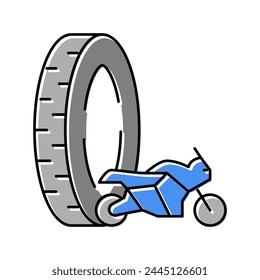 motorcycle tires color icon vector. motorcycle tires sign. isolated symbol illustration