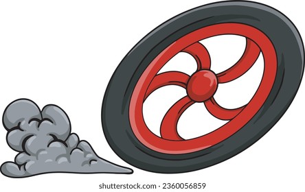 motorcycle tires illustration vector logo design