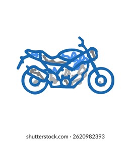 transporte de motocicleta ícone doodle esboço vetor. sinal de transporte de motocicleta. ilustração de símbolo isolado