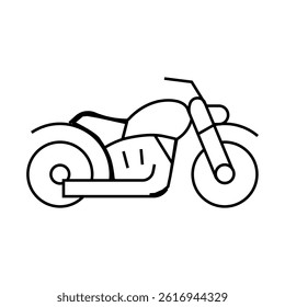 motorcycle transport line icon vector. motorcycle transport sign. isolated contour symbol black illustration
