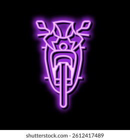 motorcycle transport vehicle neon light sign vector. motorcycle transport vehicle sign. isolated symbol illustration