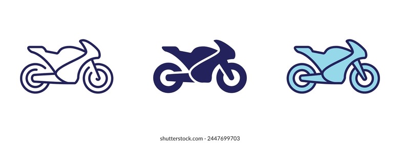 Motorcycle Transportation Icon - Navigation Set