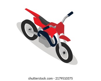 Ilustraciones de transporte en motocicleta vectorial 3D isométrico