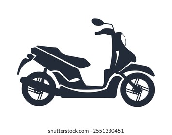 motorcycle transportation silhouette isolated icon