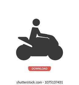 Motorcycle travel vector icon 