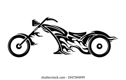 Motorcycle tribal logo template. vector template for design t-shirts, graphic, logo badge label service concept sports