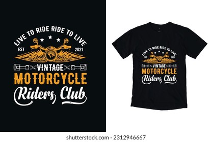 T-Shirt-Design für Motorräder, Kreativposter mit Fahrrädern, Design für das T-Shirt-Label für Motorräder