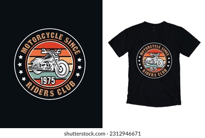 T-Shirt-Design für Motorräder, Kreativposter mit Fahrrädern, Design für das T-Shirt-Label für Motorräder