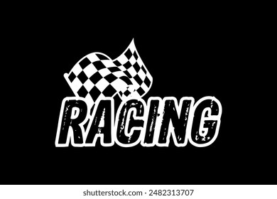 Motorcycle tshirt design Retro Racing Typography Graphics