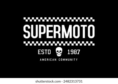 Diseño de camiseta de motocicleta Retro Racing Tipografía Gráficos