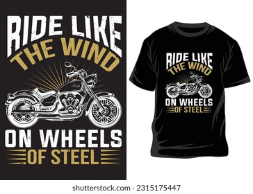 Motorcycle t-shirt design template. Best Selling Vintage T-Shirt Design, Vector graphic, typographic poster, vintage or t-shirt, Vintage Motorcycle, bike, biker, motorbike, race, championship vector.