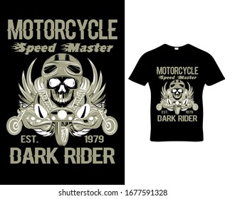 Motorcycle t-shirt design template vector.