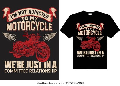 Vector de diseño de camisetas de motocicleta 100% fácil de editar. 