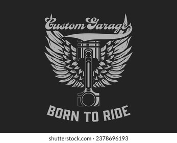 Motorcycle tshirt design, Motorcycle vintage graphics