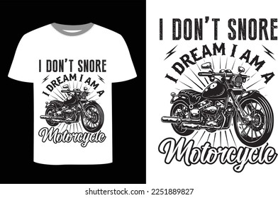 Motorcycle T-shirt design With white