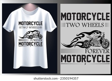 Motocicleta dos ruedas para siempre diseño de camisetas de motocicleta