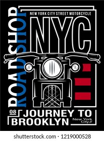 motorcycle typographic art,vector graphic illustration