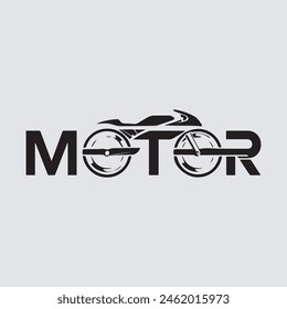 Motorcycle typography logo use for Biker riding and others business