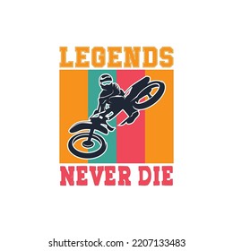 Motorcycle Typography T-Shirt Design Vector File