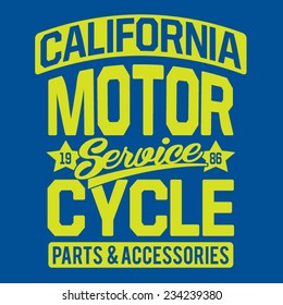 Motorcycle typography, t-shirt graphics, vectors