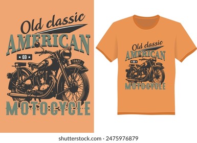 Motorcycle typography, t-shirt graphics, vectors.