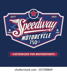 Motorcycle typography, t-shirt graphics, vectors