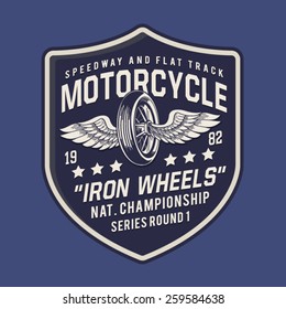 Motorcycle typography, t-shirt graphics, vectors