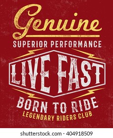 Motorcycle typography , t-shirt graphics, vectors.