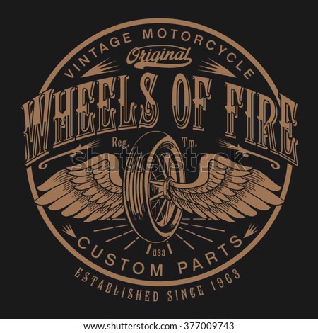 Motorcycle typography, t-shirt graphics, vectors