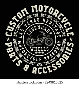 Motorcycle typography.t shirt Graphics.vector .badge. Print