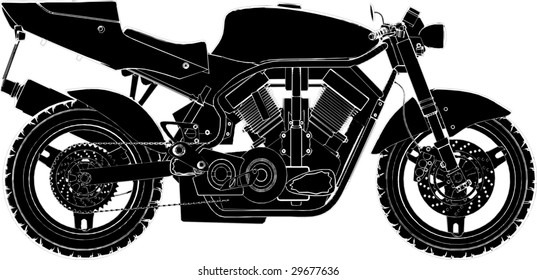 Motorcycle Vector 02