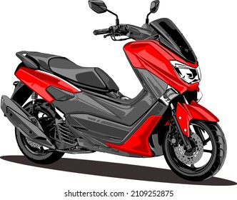 Motorrad-Vektorkunst-Design von Vektorgrafik