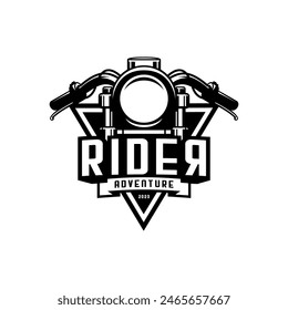 Vector de la motocicleta, logotipo del club del motociclista