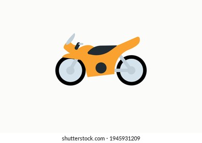 Motorcycle vector flat icon. Isolated motorbike