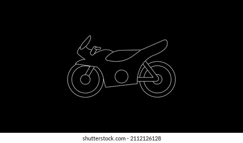 Motorcycle vector flat icon. Isolated motorbike