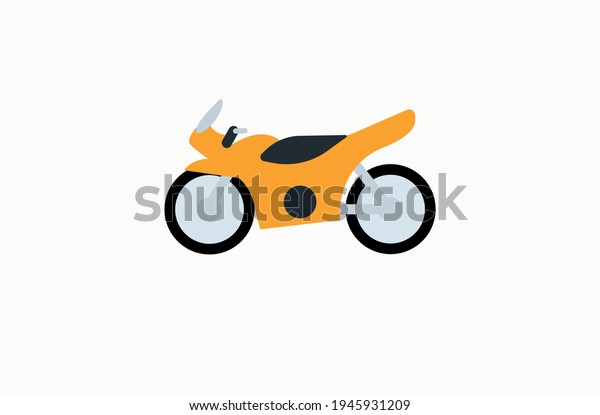 Motorcycle vector\
flat icon. Isolated\
motorbike