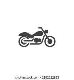 Motorcycle vector icon. filled flat sign for mobile concept and web design. Motorbike glyph icon. Symbol, logo illustration. Vector graphics