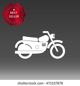Motorcycle Vector Icon Illustration