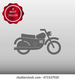 Motorcycle Vector Icon Illustration