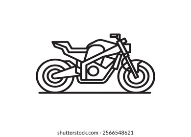 Motorcycle vector icon illustration of retro isolated on white background. Vintage motorcycles, unique icons, and a bike logo with a silver background, Vector illustration