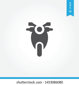Motorcycle vector icon, simple motorcycle sign.