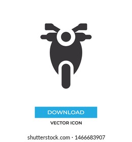 Motorcycle vector icon, simple motorcycle sign.