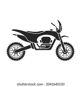 Icono de vector de motocicleta.Icono de vector negro aislado en motocicleta de fondo blanco.