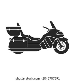 Motorrad Vektorsymbol.Schwarz Vektorsymbol einzeln auf weißem Hintergrund Motorrad.