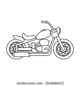 Motorcycle vector icon.Outline vector icon isolated on white background motorcycle.