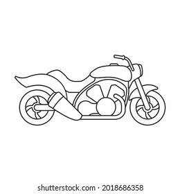 Motorcycle vector icon.Outline vector icon isolated on white background motorcycle.