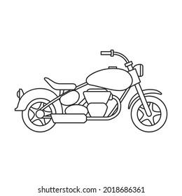 Motorcycle vector icon.Outline vector icon isolated on white background motorcycle.