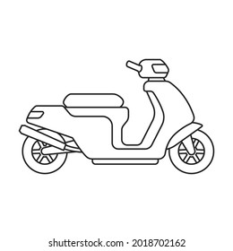 Motorcycle vector icon.Outline vector icon isolated on white background motorcycle.